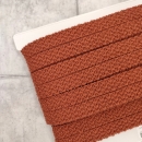 Wolltresse - Einfassband - 32 mm - Strickoptik - terra